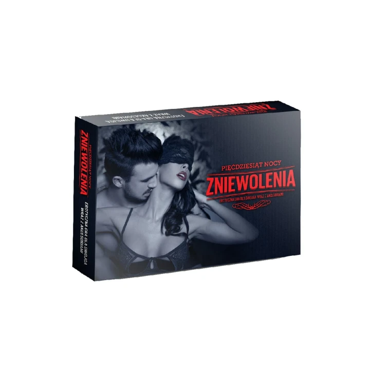 Gra erotyczna dla par "50 Nocy Zniewolenia" z akcesoriami, dla niezapomnianych chwil