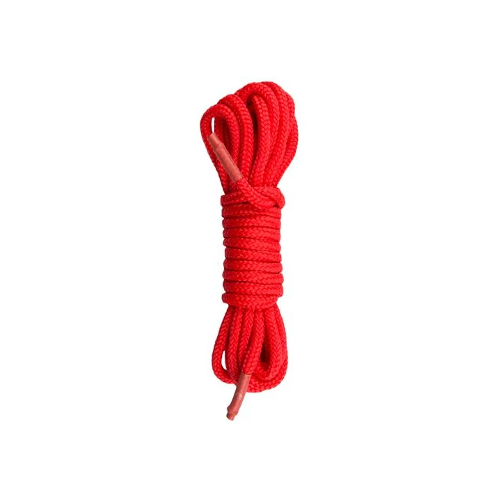 Lina do wiązań - Red Bondage Rope, nylonowa, 10m, miękka i delikatna w dotyku