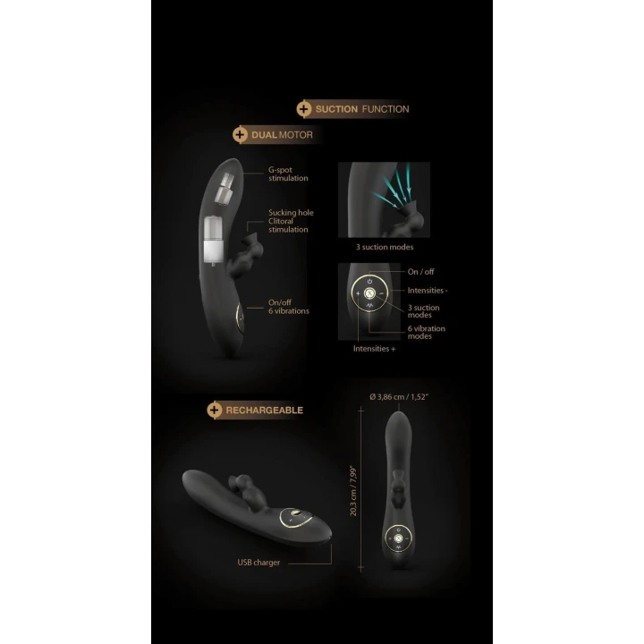 Wibrator króliczek Dorcel, silikonowy, 6 trybów wibracji, ładowanie USB