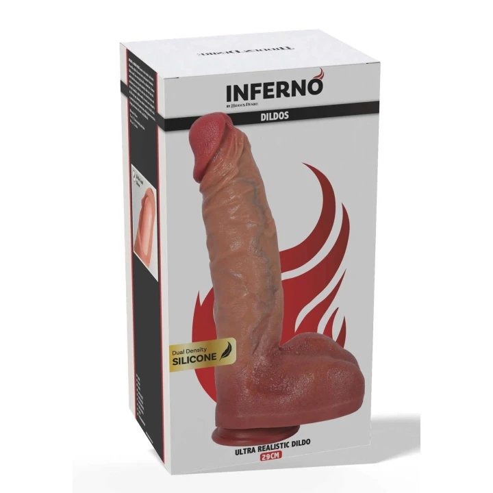 Dildo INFERNO by HIDDEN DESIRE, 31 cm, silikon dual-density, przyssawka