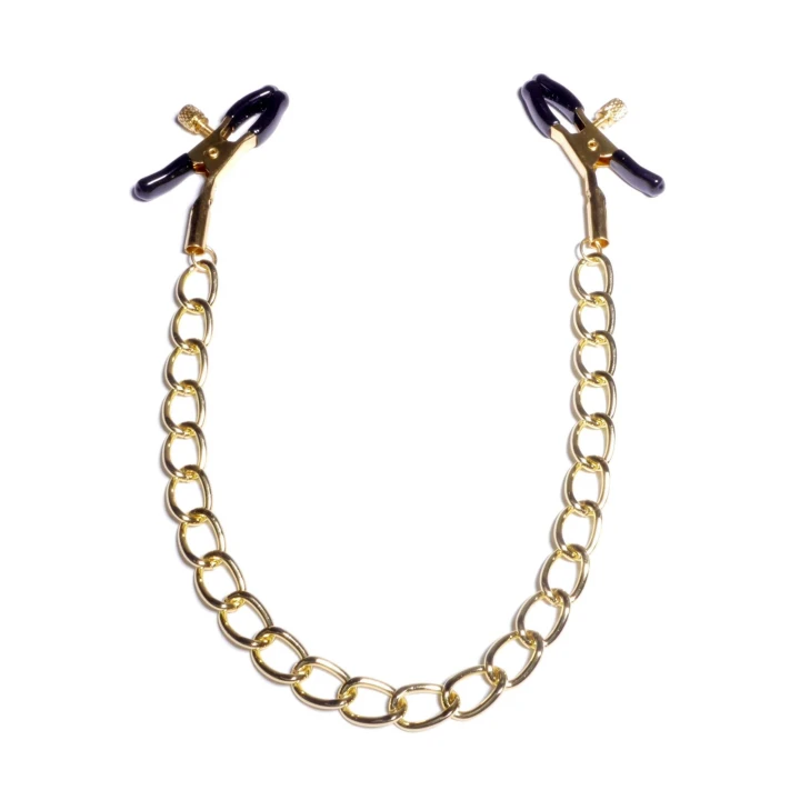 Zaciski do sutków - Seria Fetish B - Regulacja siły, metalowe z gumowym pokryciem