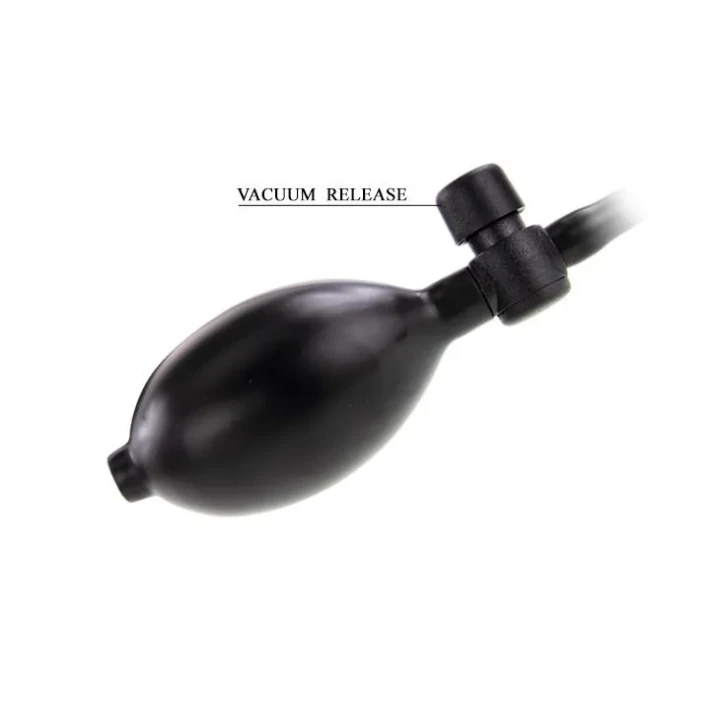 Dildo BAILE - nadmuchiwany z podstawą ssącą, wodoodporny, TPR