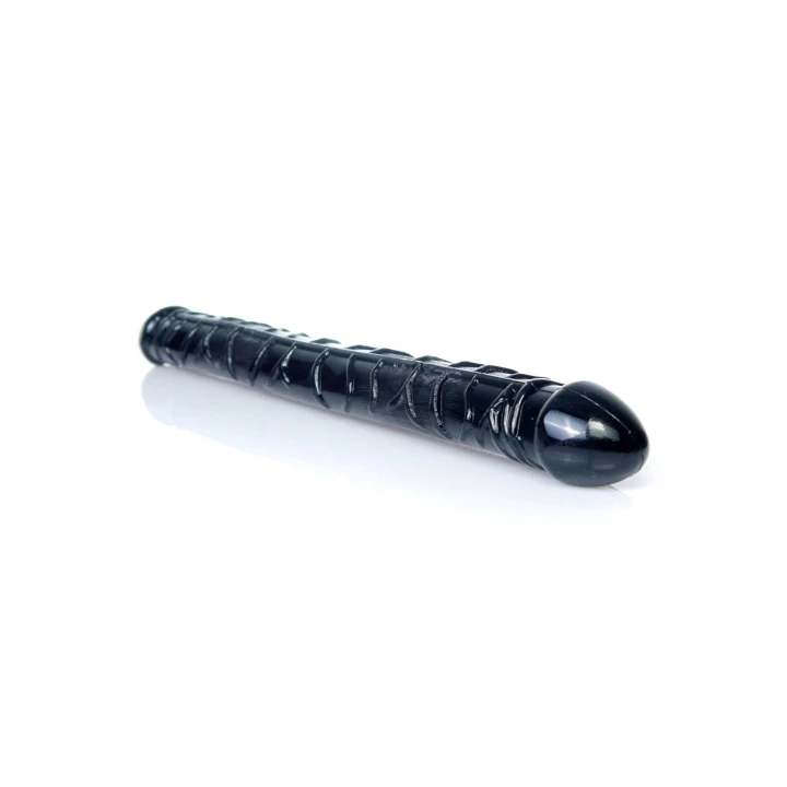 Dildo podwójne TPR, 33,5 cm, elastyczne, wodoodporne, czarne