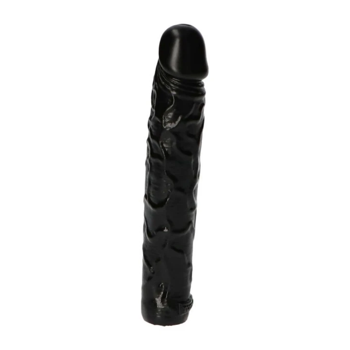 Dildo analne Zeno Black, 16,5 cm, wodooporny, z realistycznymi żyłkami