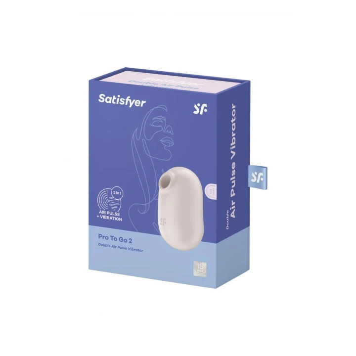 Stymulator łechtaczki Satisfyer Pro To Go 2, wodoodporny, z 11 intensywnościami, 2 silniki