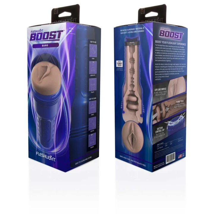 Masturbator Fleshlight Boost Bang - Realistyczny otwór, Suction Control, 24,8 cm
