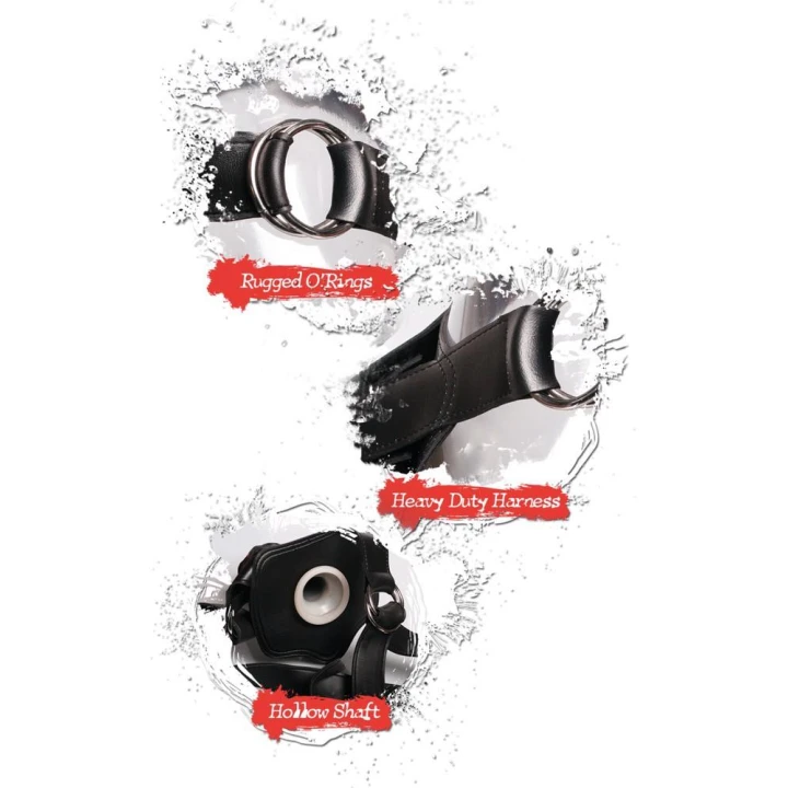 Dildo FFE Extreme - Elastyczny, Regulowany Pasek, Długość 26 cm, Średnica 7 cm