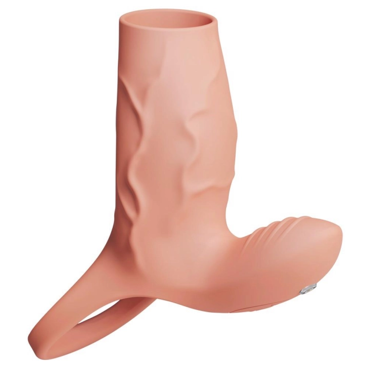Nakładka masturbacyjna Realistixxx Real Sleeve Clit S, silikon, USB, 10 trybów