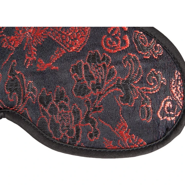 Zestaw do Bondage - Satinowy, 3-częściowy, Kajdanki z zapięciem na rzep, Pejcz 38 cm