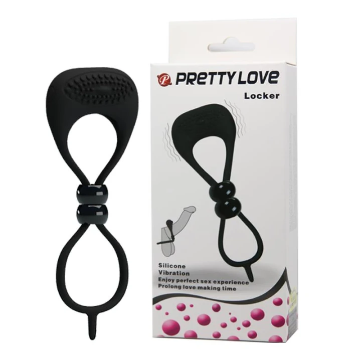 Pierścień wibracyjny PRETTY LOVE - SILIKON/ABS, 5 cm, intensywne stymulacje