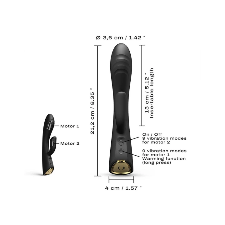Stymulator łechtaczkowy Dorcel Flexi Rabbit, elastyczny, wibrujący, z podgrzewaniem