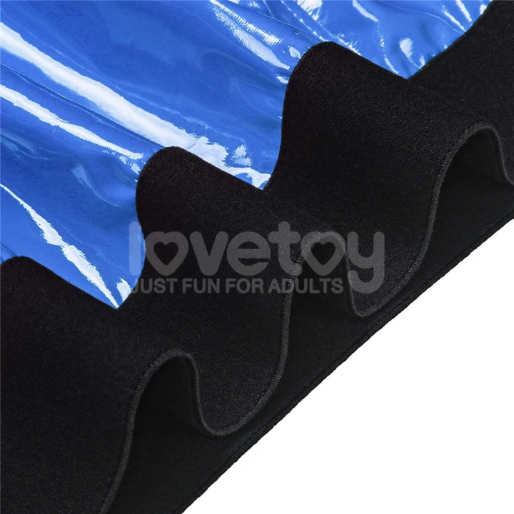 Szorty strap-on Chic, 36-39 cali, niebieskie, dyskretne, elastyczne z podwójnym zamkiem