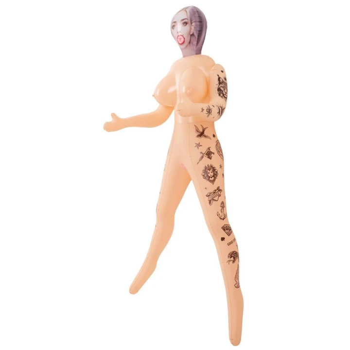 Inflatable sex doll NaughtyDollz – dmuchana lalka 152 cm, PVC, 3 otwory, tatuaże