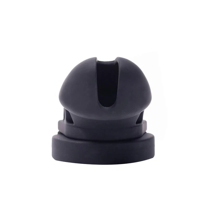 Klatka na penisa Silicone Cock Cage – Fantasy Fetish, silikon, metalowy zamek, 4 pierścienie