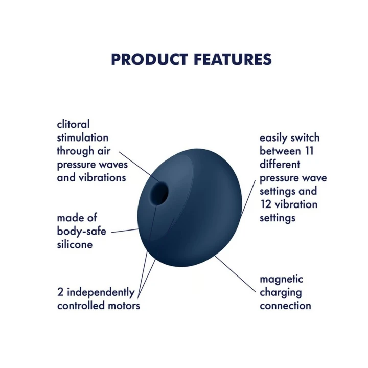 Stymulator łechtaczki Satisfyer Air Power 4, silikon, wodoodporny, 11 intensywności, 12 programów