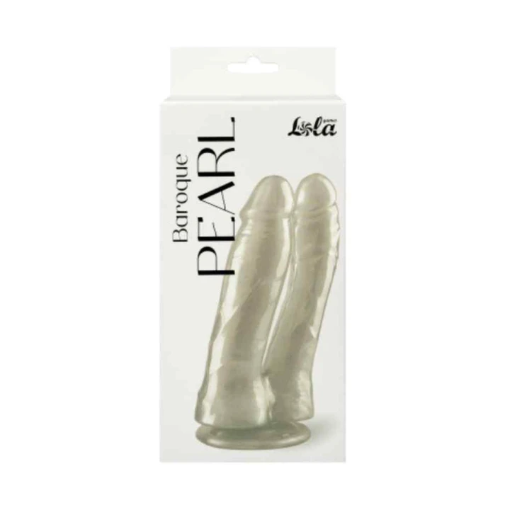 Dildo podwójne Baroque Pearl - TPE, perłowy połysk, różne rozmiary końców