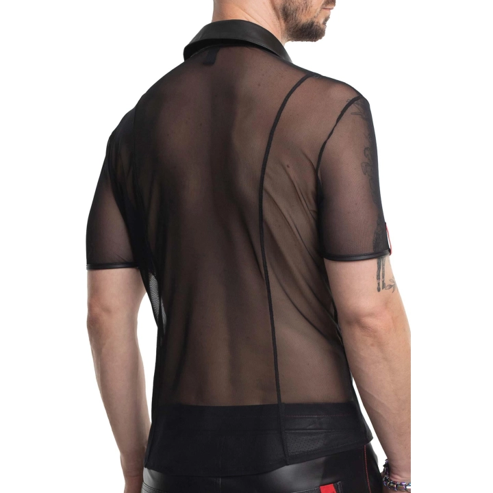 Polo REGNES FETISH PLANET — transparentna siateczka, wetlook, zamek XXL