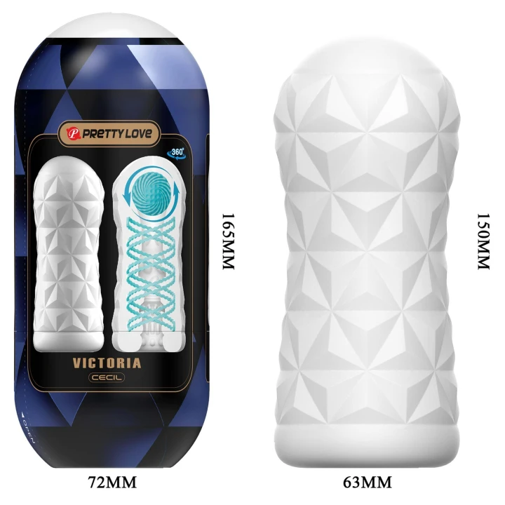 Masturbator wirujący PRETTY LOVE VICTORIA, ABS/TPR, wielokrotnego użytku