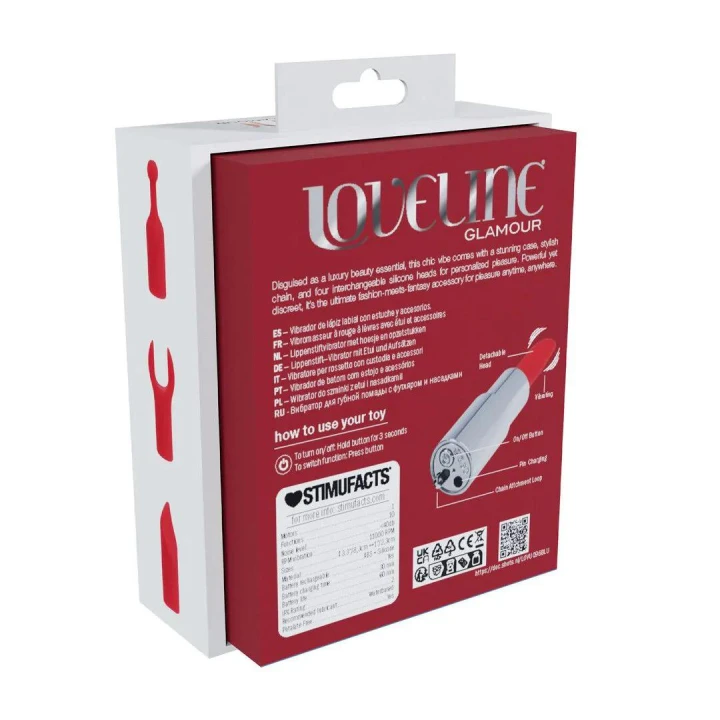 Wibrator mini kosmetyczny Tiffany z 4 końcówkami, USB, 5 trybów, cicha praca