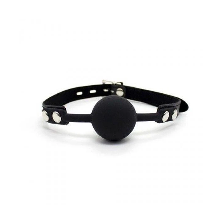 Knebel kulkowy z metalową kłódką Fetysz Art - Czarny, elegancki design, wysoka jakość