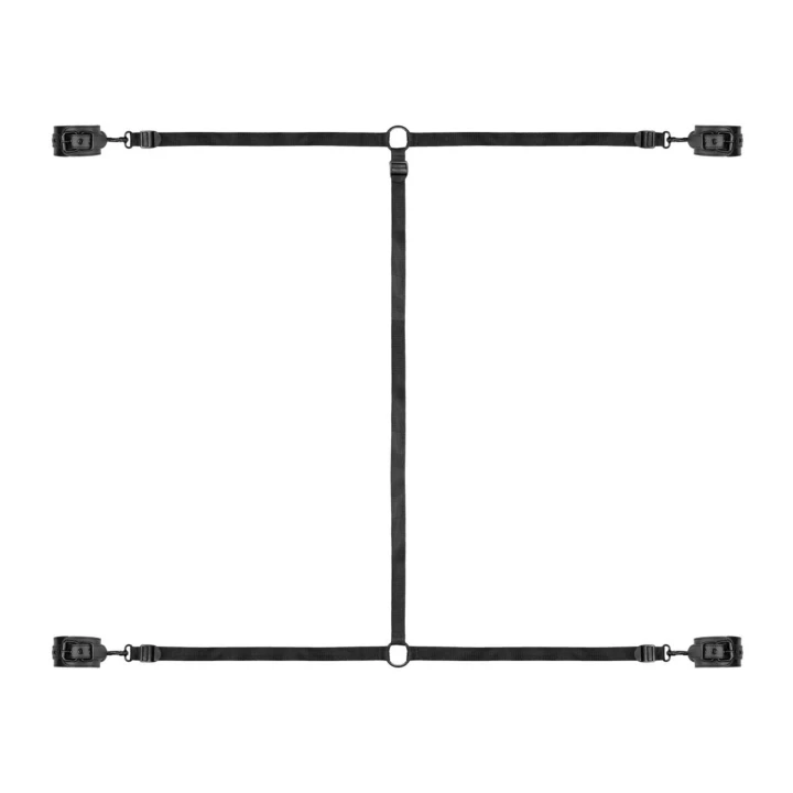 Zestaw do krępowania pod materac - Fantazje Sypialniane, Skóra syntetyczna, Regulowane kajdanki