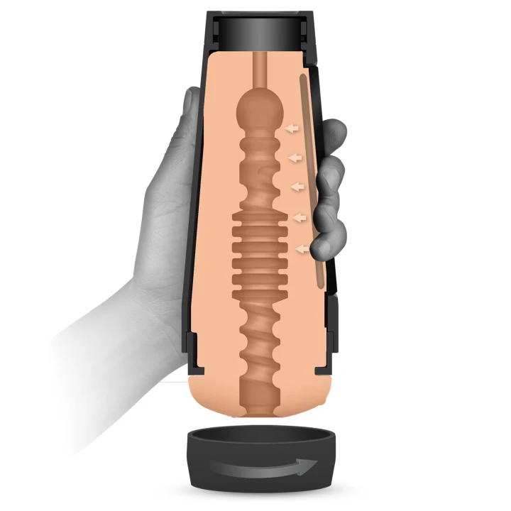 Masturbator ULTRASKYN Jessie Andrews, TPE, teksturowane wnętrze, regulowana intensywność