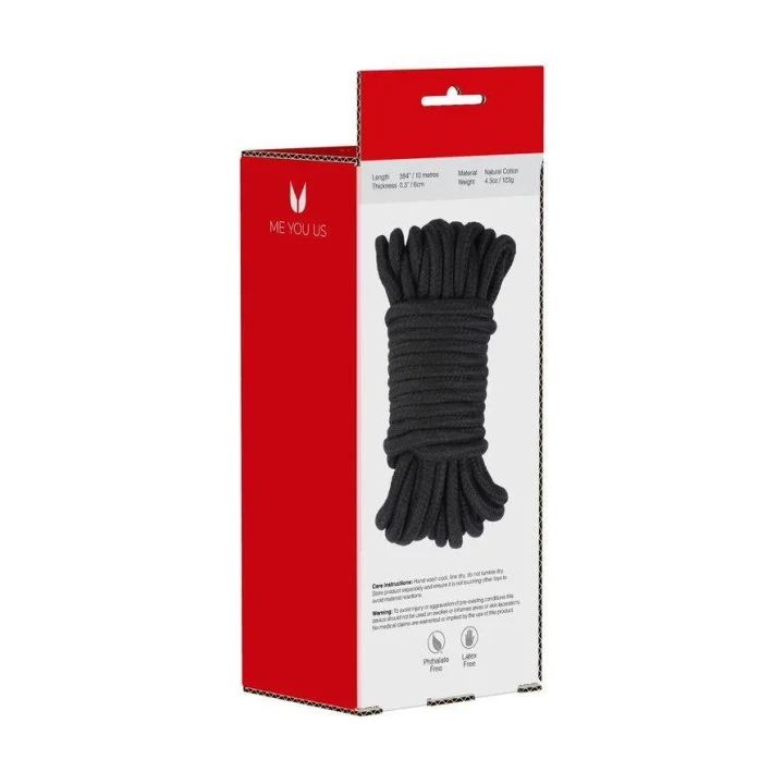 Lina do wiązania Me You Us, czarna, 10m, bawełnowa, komfortowa w użytkowaniu