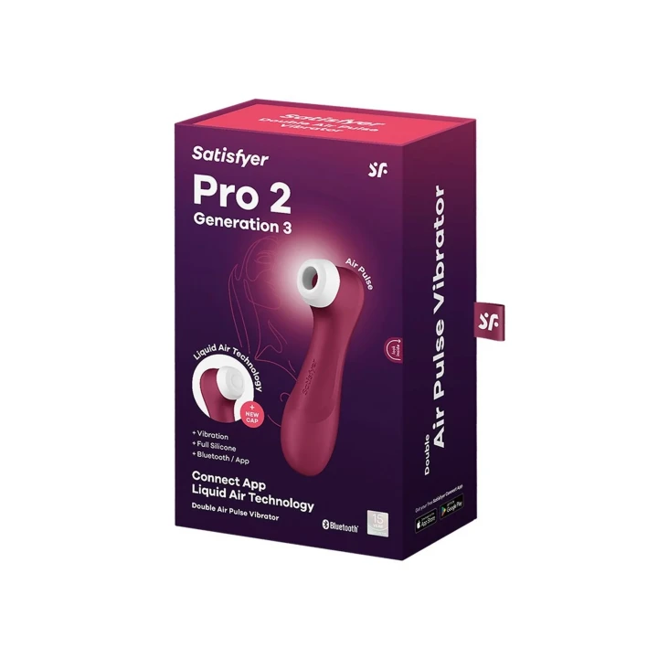 Stymulator łechtaczki Satisfyer Pro 2 Gen. 3, technologia Liquid Air, Bluetooth/App