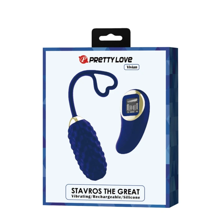 Jajko wibracyjne PRETTY LOVE Vivian, silikon, 10 funkcji, bezprzewodowy pilot