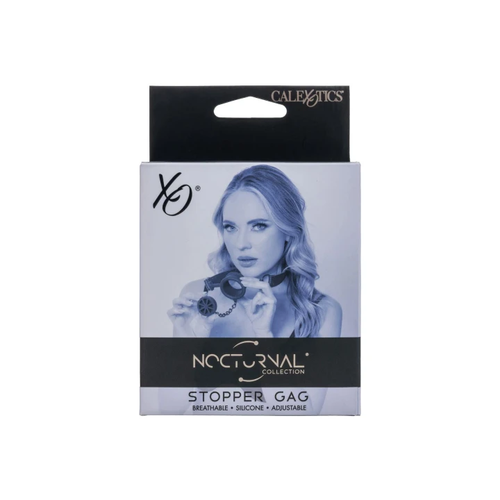 Akcesorium kontroli - Stopper Gag, silikonowe, regulowany pasek, otwór 3,75 cm