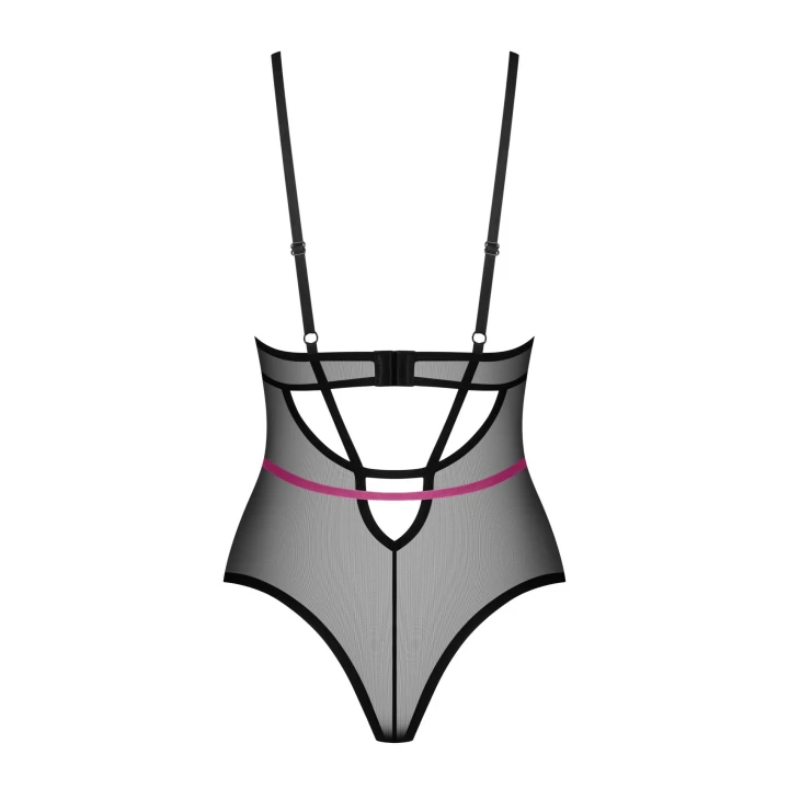 Body OBSESSIVE Novenes M/L, Regulowane Ramiączka, Fiszbiny, Przezroczysty Materiał