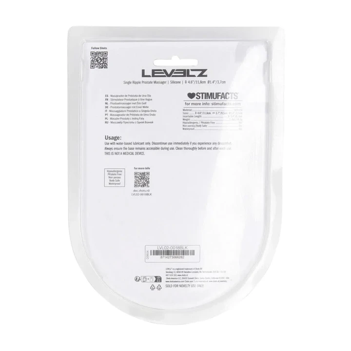 Stymulator prostaty LEVELZ - silikon, 3,7 cm szerokości, 11,8 cm długości