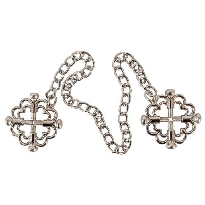 Biżuteria sutkowa – Bad Kitty, stal nierdzewna, regulowane zaciski 0,2-1,5 cm