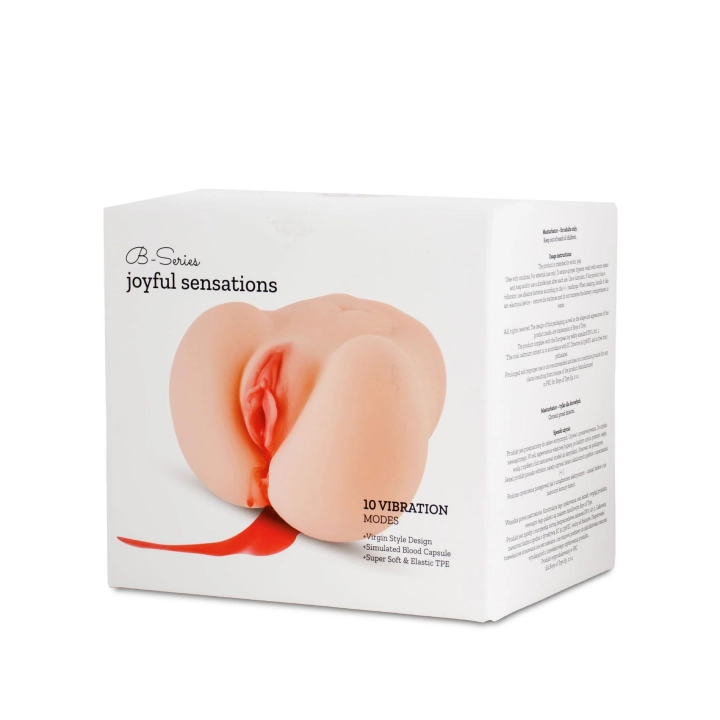 Masturbator Virgin Style, podwójne wejście, 10 programów wibracji, wodoodporny