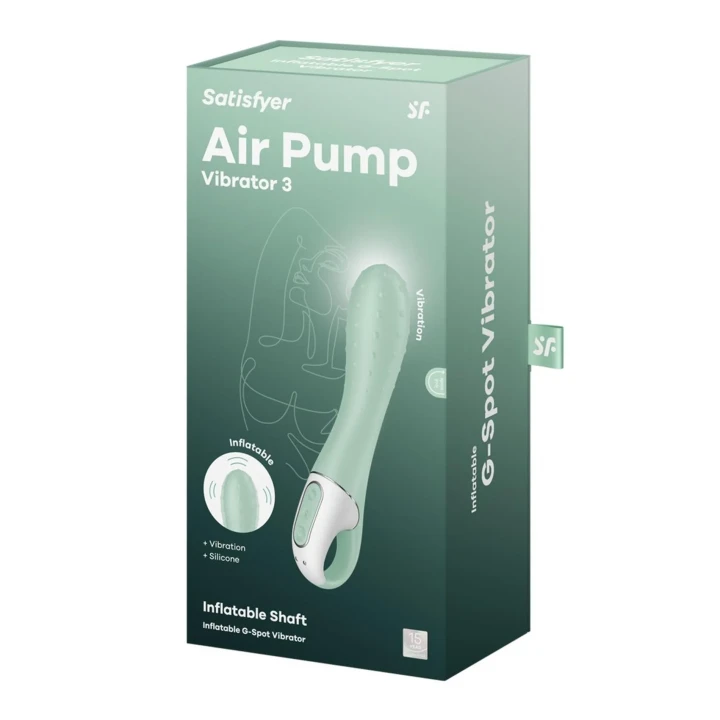 Wibrator nadmuchiwany Air Pump 3, silikon, 12 programów wibracji, regulowana średnica