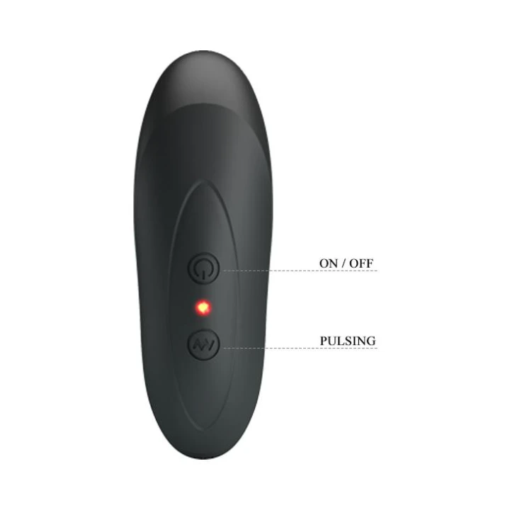 Masażer analny - PRETTY LOVE ARCHENEMY, 12 pulsacji, silikonowy, USB, wodoodporny