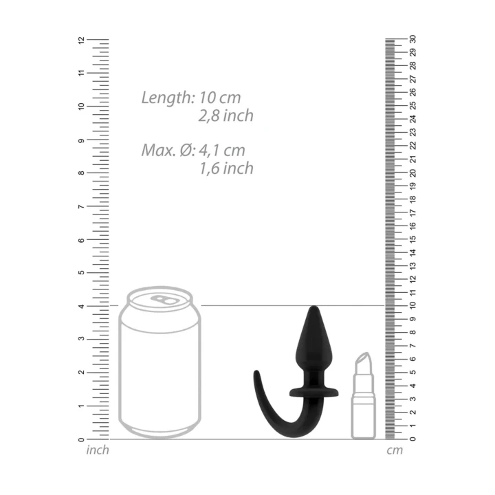 Korek analny TPE 4,1cm, elastyczny, bezpieczny z praktycznym uchwytem