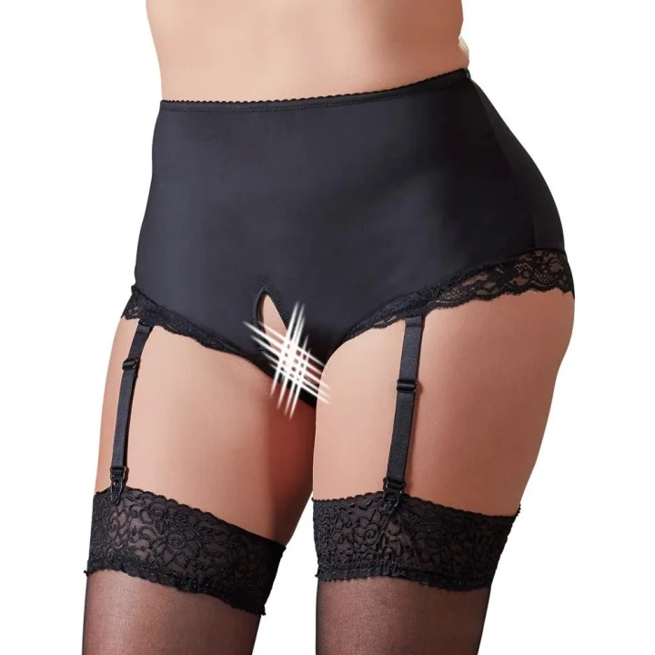 Majtki COTTELLI LINGERIE XL z regulowanymi szelkami i kwiatową koronką, komfortowe