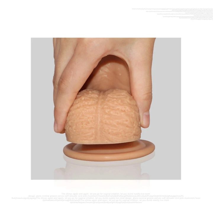 Dildo silikonowe Platinum Dual – dwuwarstwowe, przyssawka, realistyczna tekstura 21,5 cm