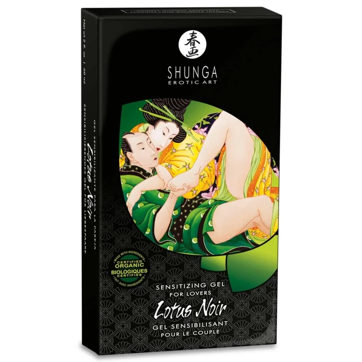 Żel intymny chłodzący Lotus Noir 60ml - Shunga, na bazie wody, nawilżenie i stymulacja