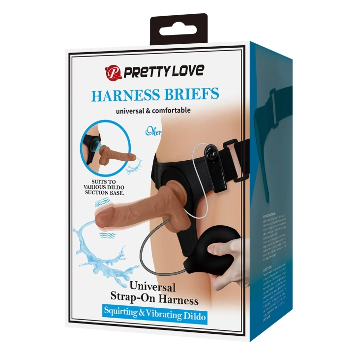 Dildo silikonowe PRETTY LOVE BW-022103P, wibracyjne, funkcja squirting, TPR