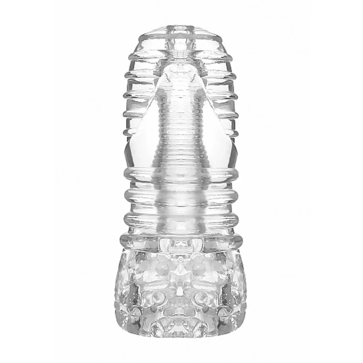 Masturbator SONO No. 68 - Przezroczysty, 15 cm, TPE, wodoodporny