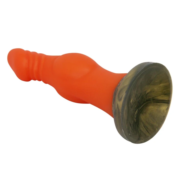 Dildo Rippled Monster Blazeheart - 18,5 cm, silikon, przyssawka, ergonomiczny kształt