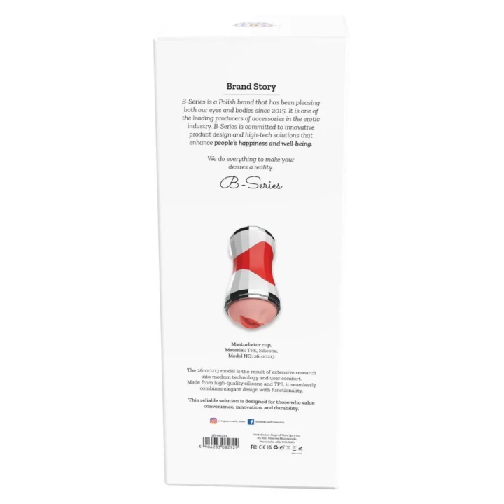 Masturbator – Power Grip Cup, ergonomiczny, z wysokiej jakości TPE i silikonu, 21 cm