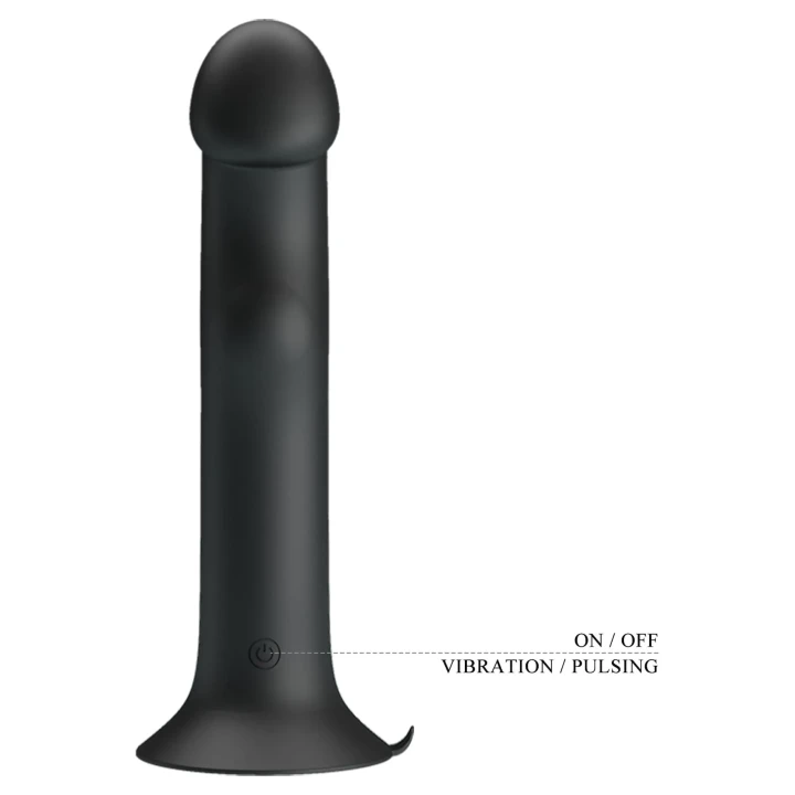 Dildo PRETTY LOVE - Murray, Silikon, 12 funkcji wibracji, przyssawka