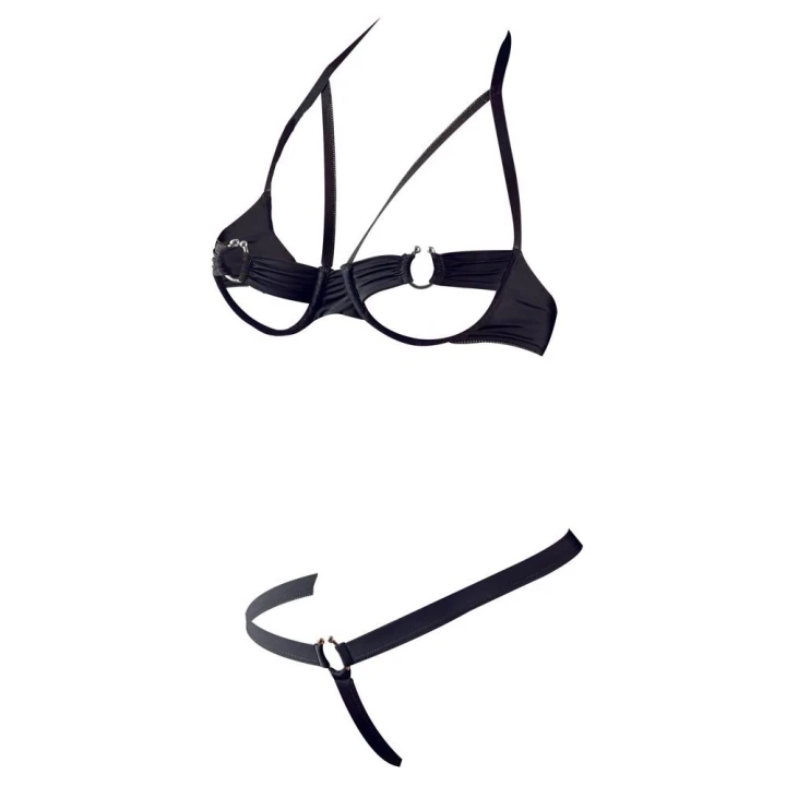 Zestaw Biustonosz i Stringi COTTELLI LINGERIE – Seksowny, Otwarta Miseczka, Komfortowy