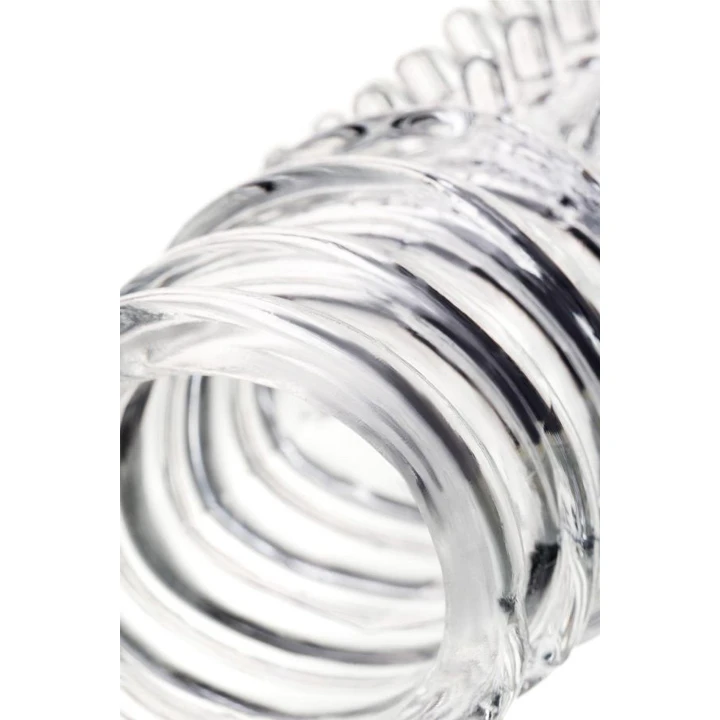 Nakładka na penisa A-Toys Baldi, TPR, przezroczysta, 15,3 cm, podwójna przyjemność