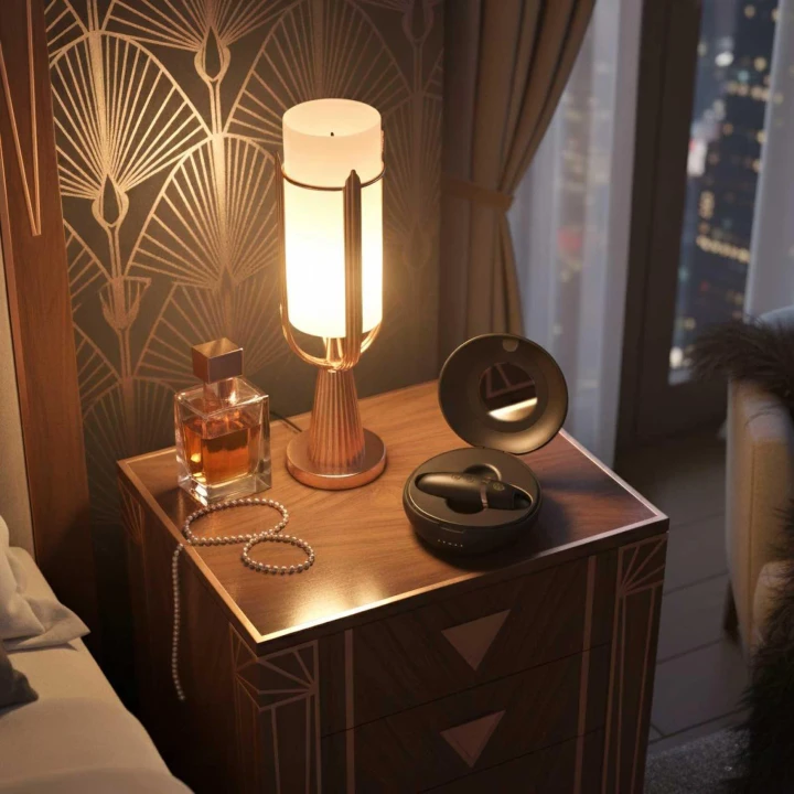 Stymulator językowy, Rosy Gold – Luksusowe etui, Elastyczna końcówka, Cichy silnik