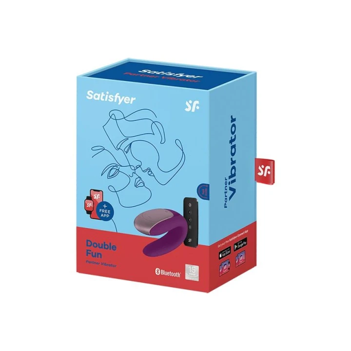 Stymulator dla par Double Fun – Ukształtowany, Zdalne Sterowanie, Wibracje Intensywne
