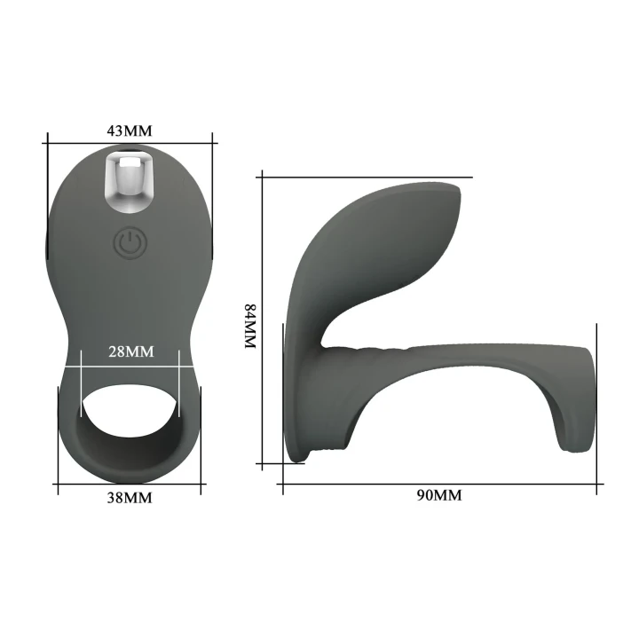 Pierścień wibracyjny - PRETTY LOVE, Silikonowy, 7 funkcji wibracji, pamięć